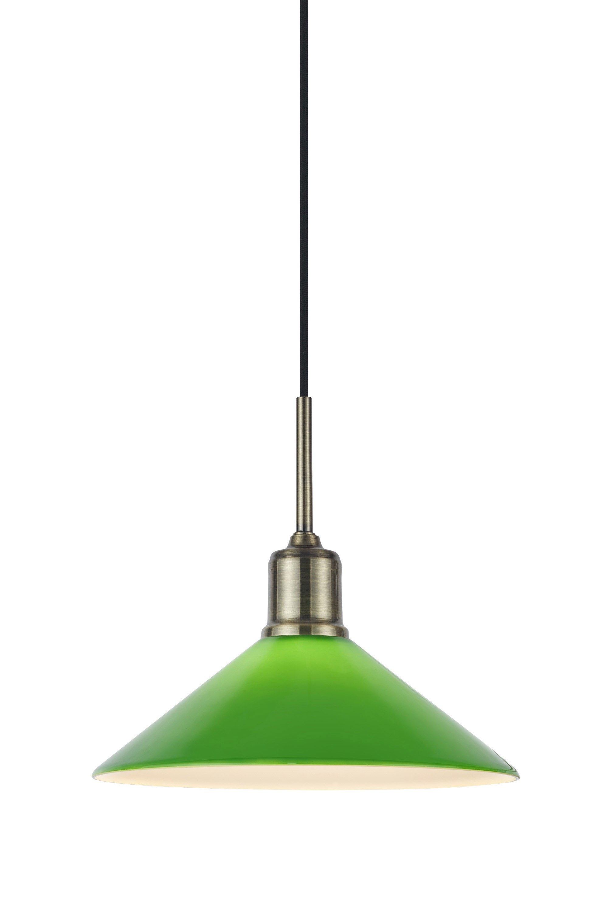 VELA taklampa 1L Antique Brass/Green