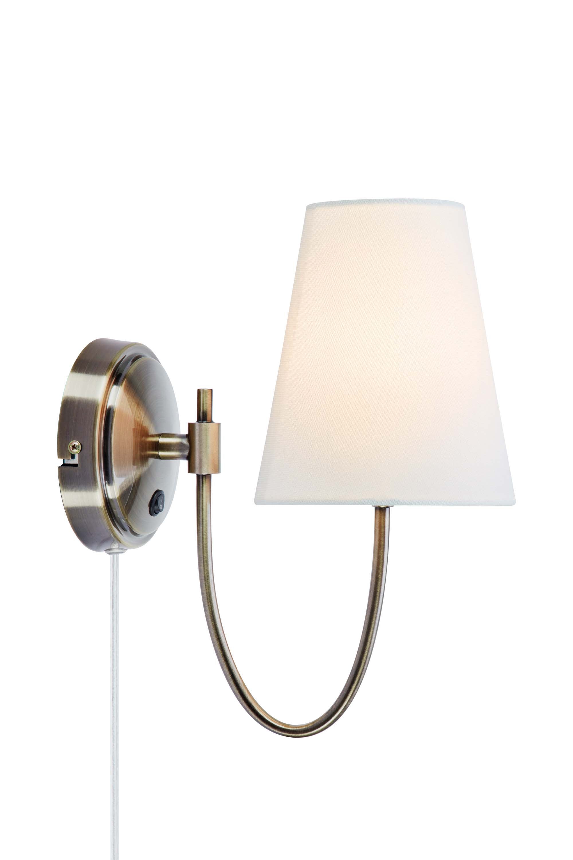 AMAR vägglampa Offwhite/Antique Brass