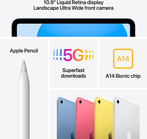 Apple iPad 10,9" 64GB Wi-Fi+LTE keltainen