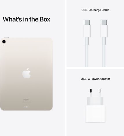 Apple iPad Air M1 (5th Gen) 64GB Wi-Fi tähtivalkea