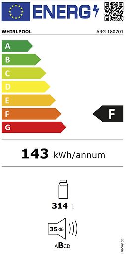 Whirlpool ARG 180701 kylskåp integrerbart