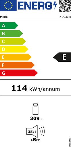 Miele K 7733 E kylskåp integrerat