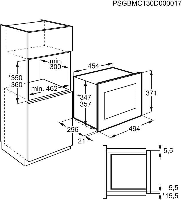 AEG MBB1755SEM integroitu mikroaaltouuni 50cm