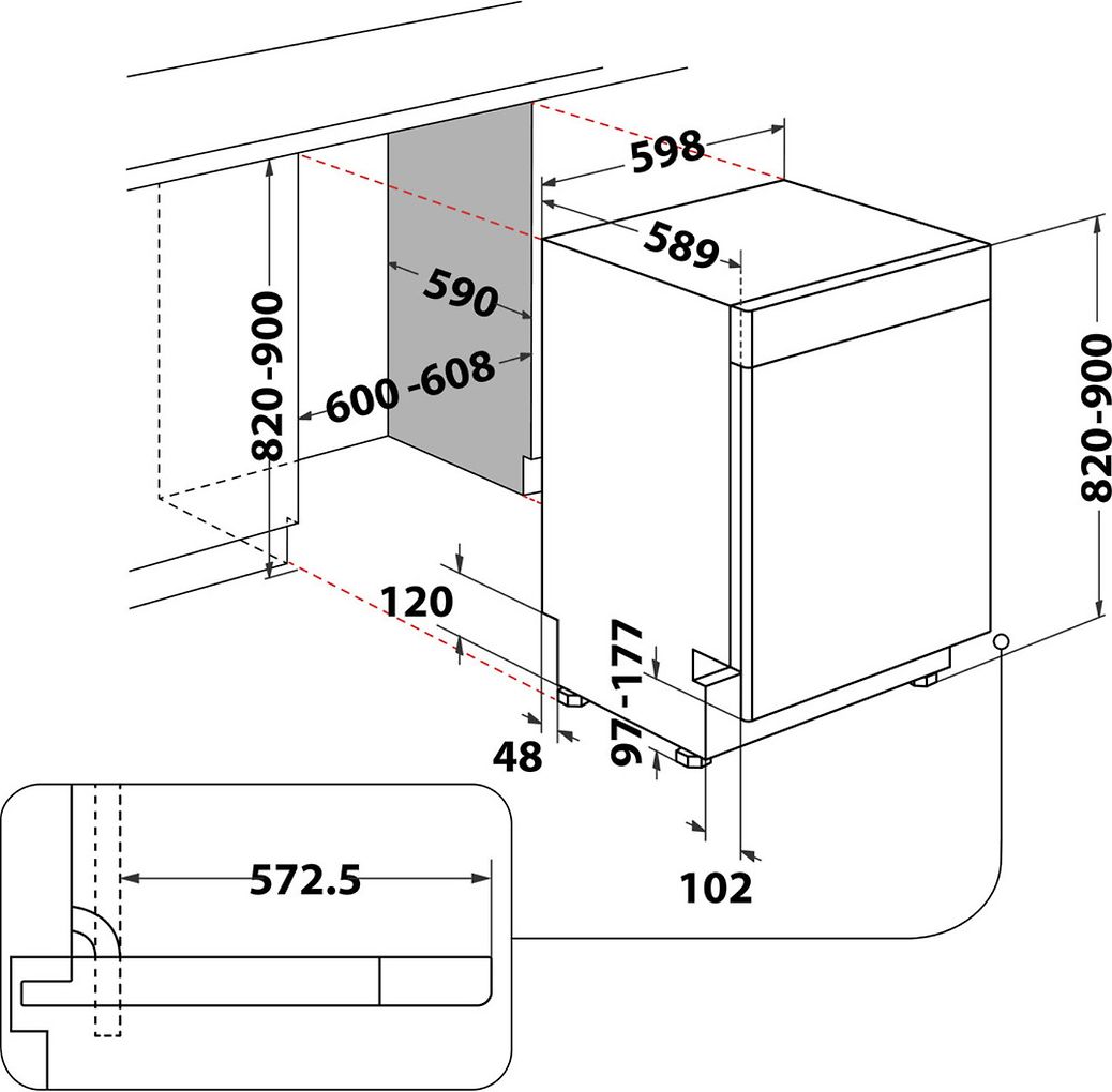 Whirlpool WUC 3T133 PF X diskmaskin stål