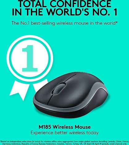 Logitech M185 - trådlös mus