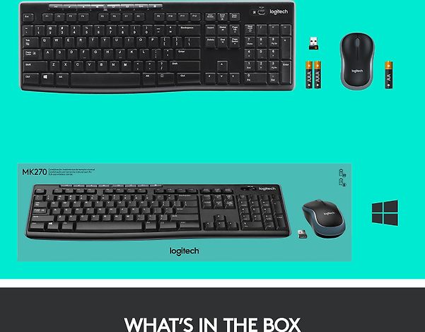 Logitech MK270 - trådlöst tangenbord och mus