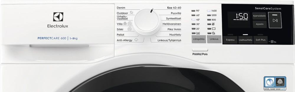 Electrolux EW6F5348F6 PerfectCare 600 edestä täytettävä pyykinpesukone - E-store.fi