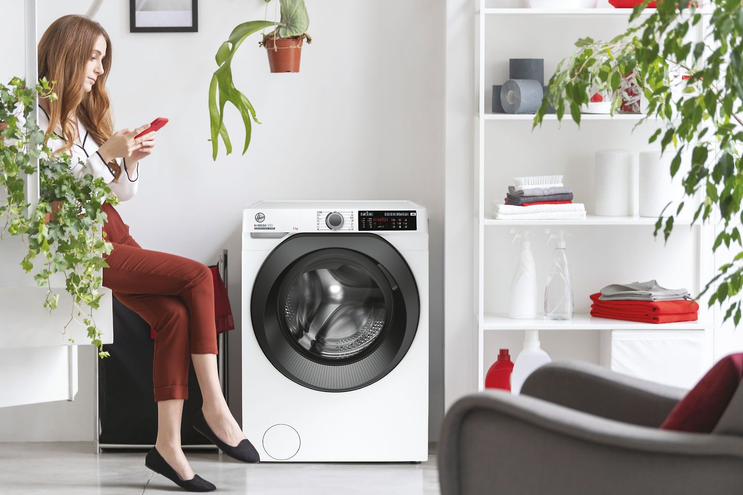 Hoover HW437XMBB-1-S frontmatad tvättmaskin