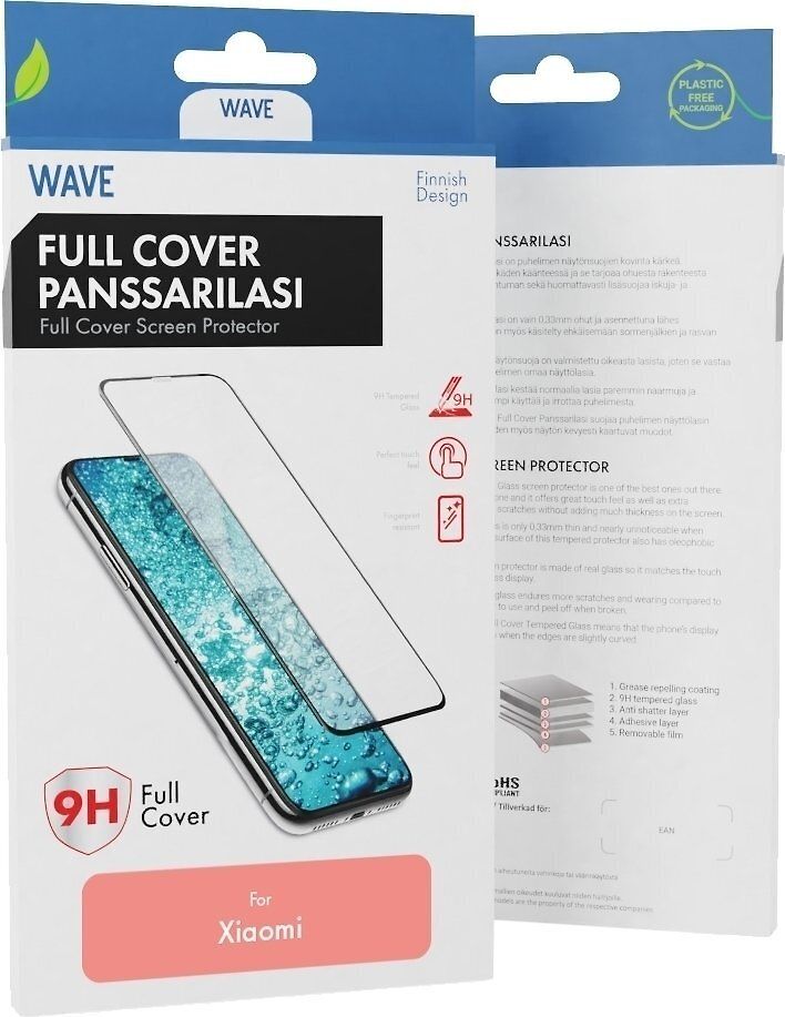 Wave Full cover panssarilasi Xiaomi Redmi 9C/9A