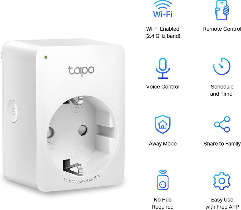 TP-LINK Tapo P110 - fjärrstyrt WiFi strömuttag (4-pack)