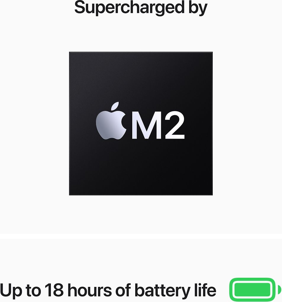 Apple MacBook Air M2 256 Gt 2022 -kannettava, keskiyö