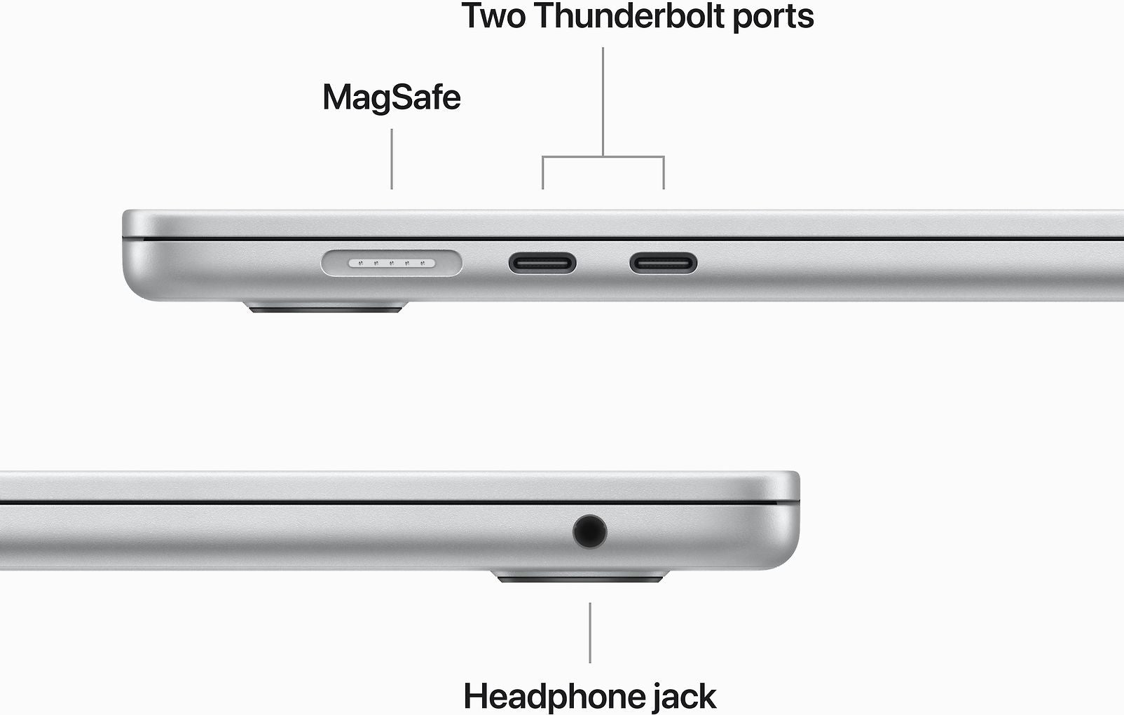 Apple MacBook Air 15" M2 8 Gt, 256 Gt 2023 -kannettava, hopea