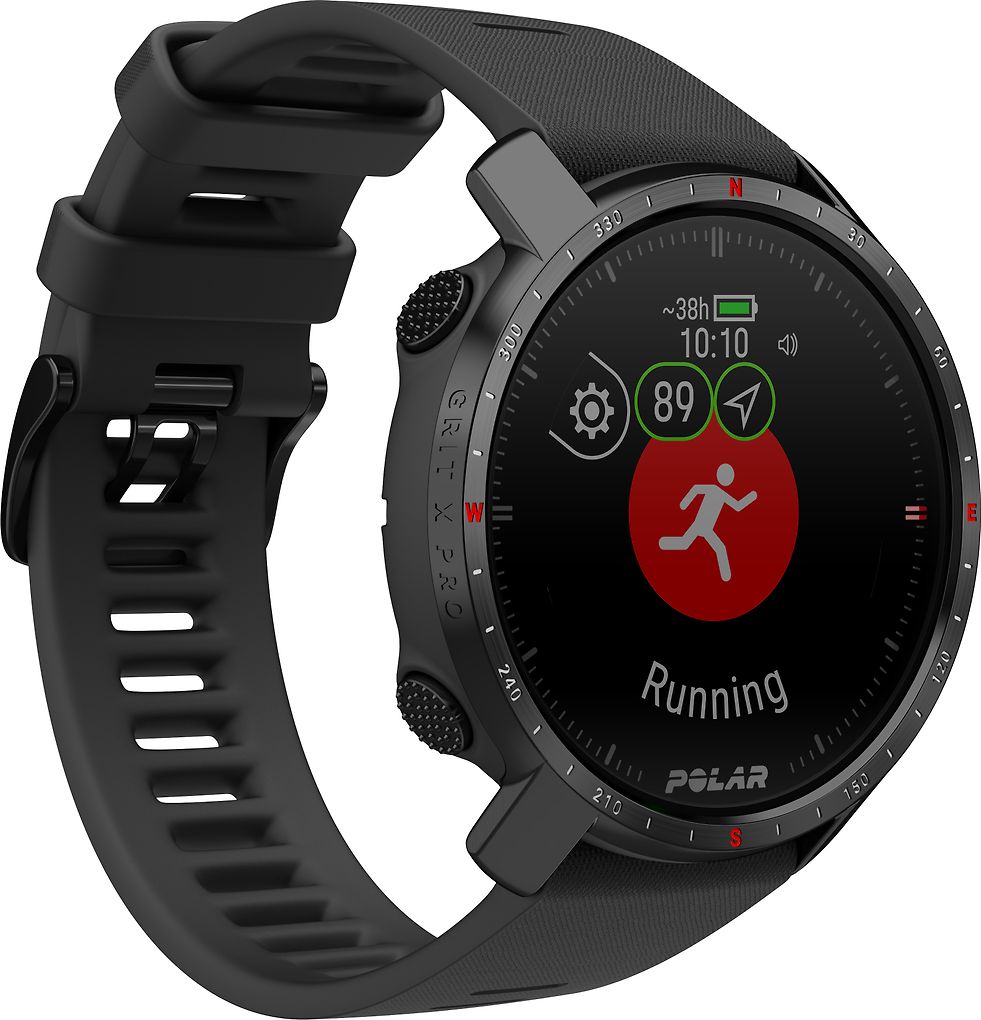 Polar Grit X Pro -urheilukello M/L-ranneke, musta