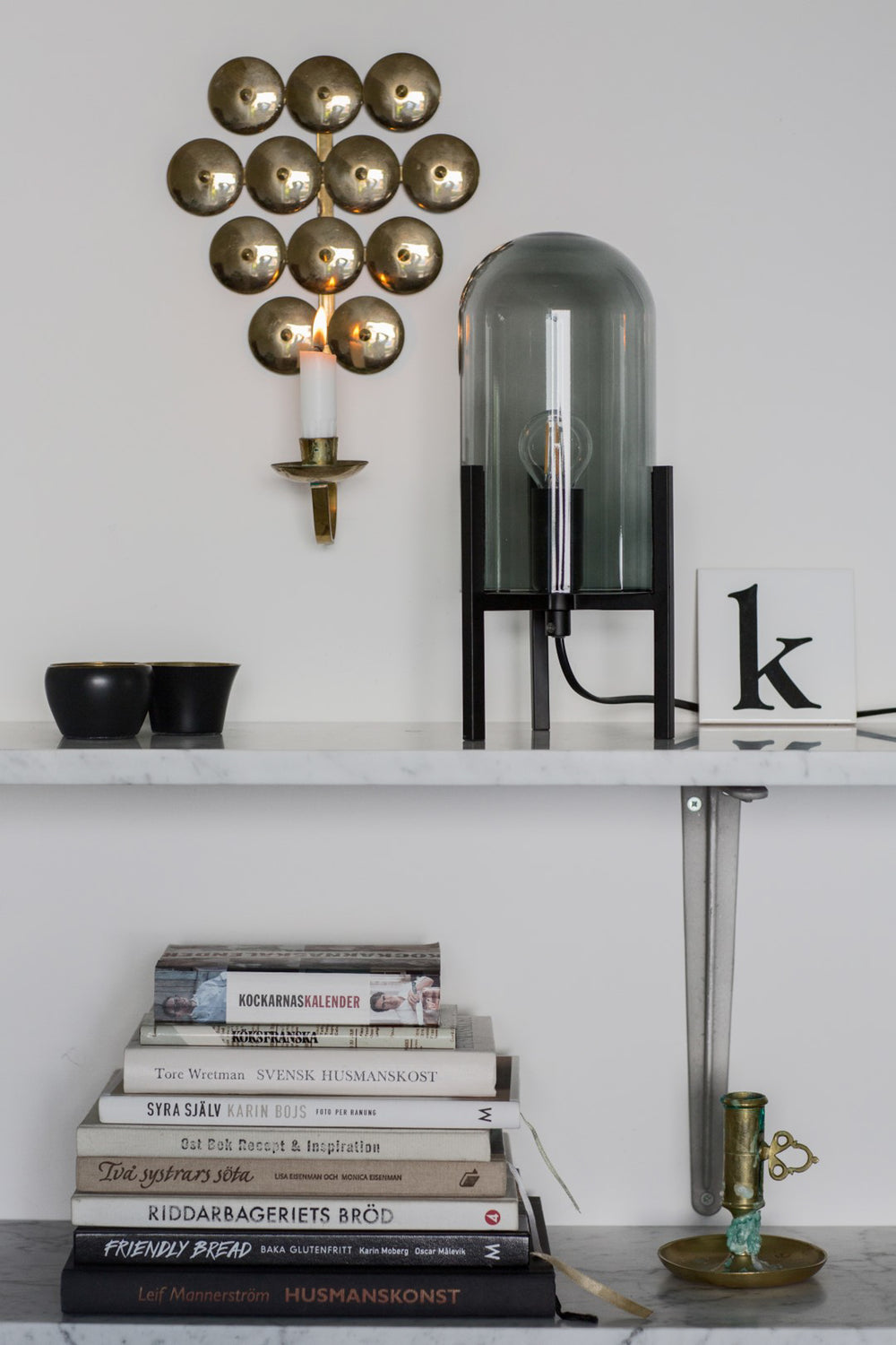 Smokey pöytävalaisin savunharmaa