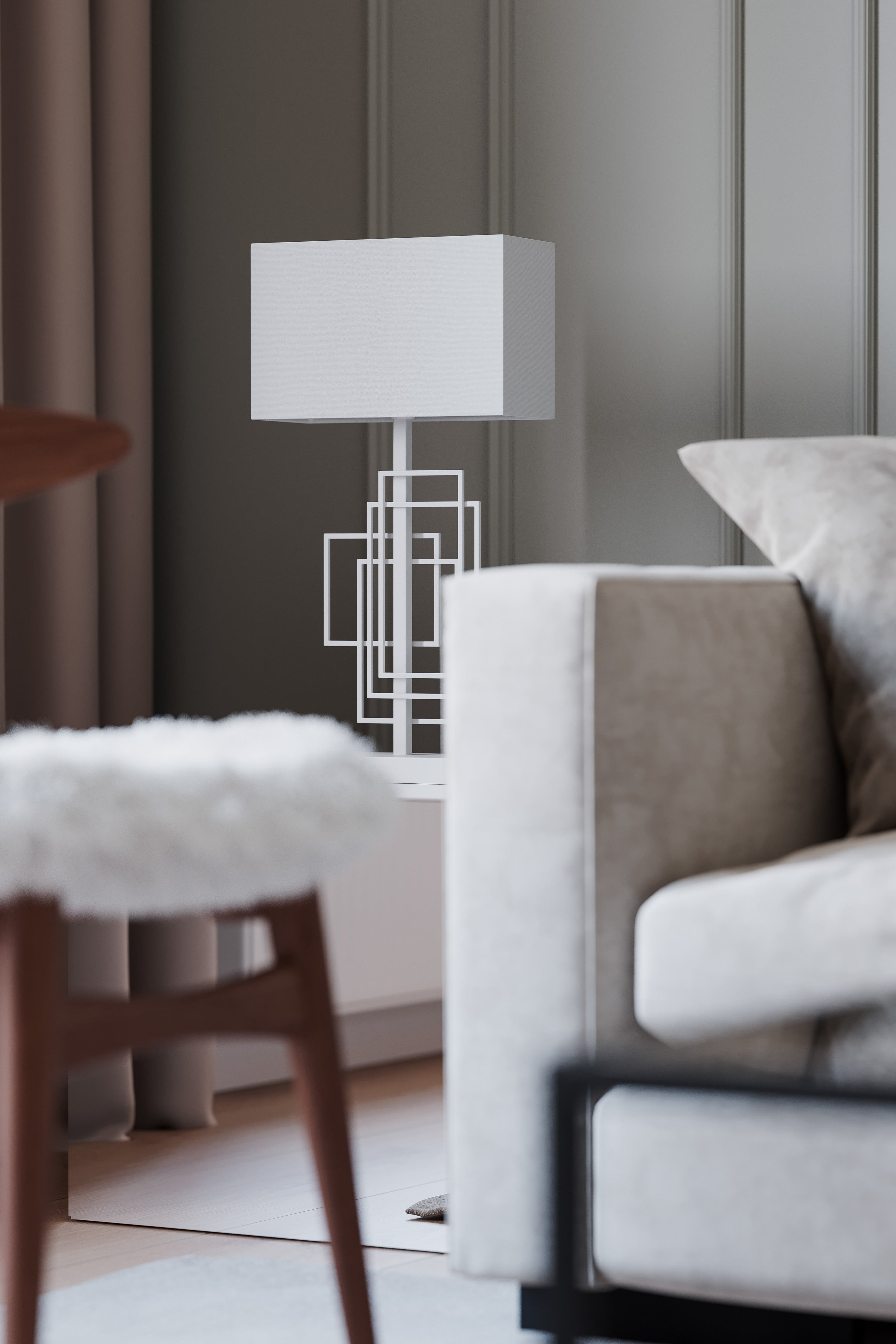 Paragon 69 bordslampa matt white