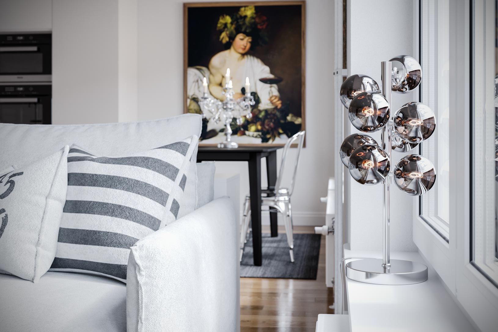 Splendor bordslampa rökgrå