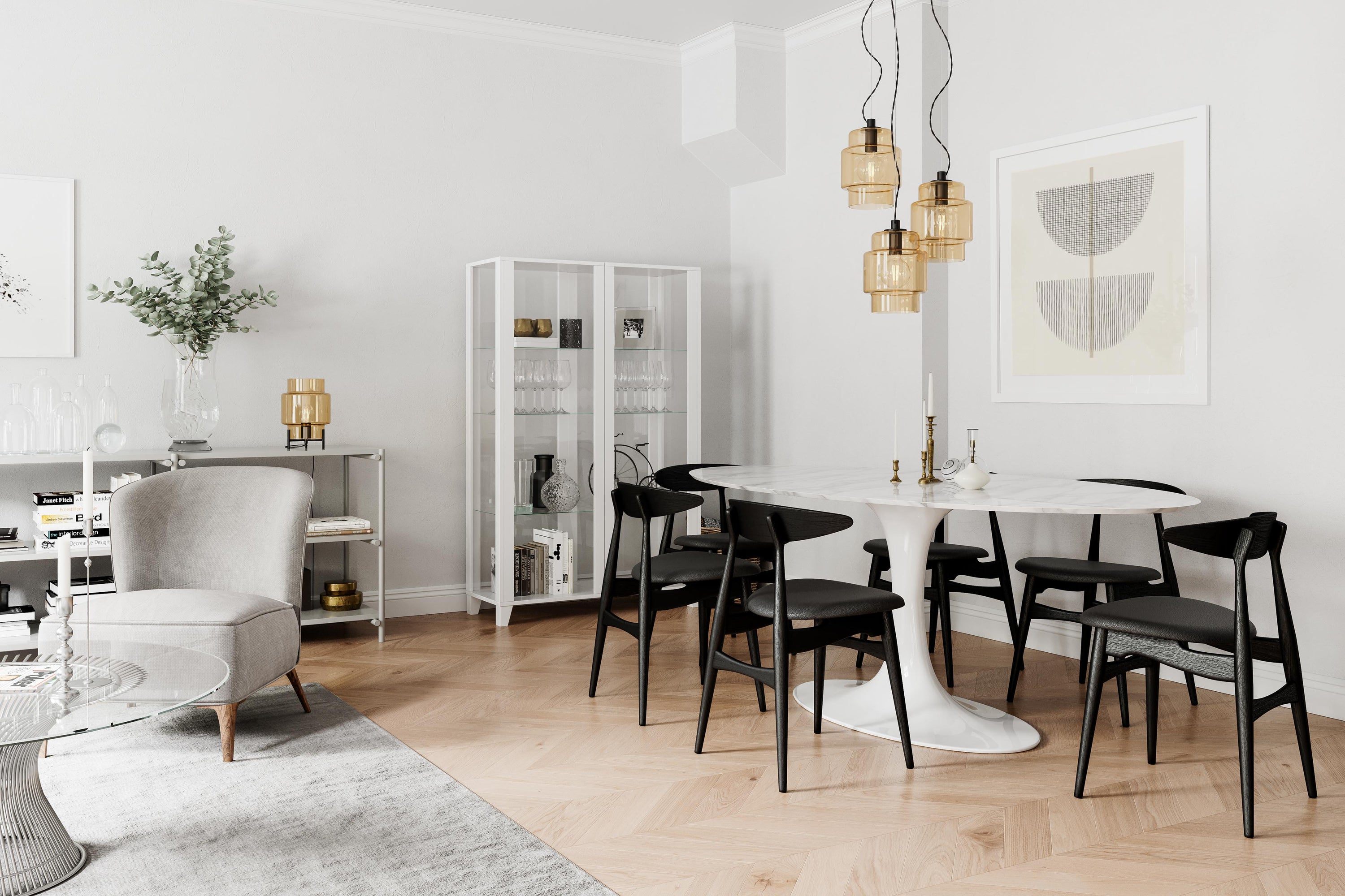 Ebbot 29cm pöytävalaisin savunharmaa
