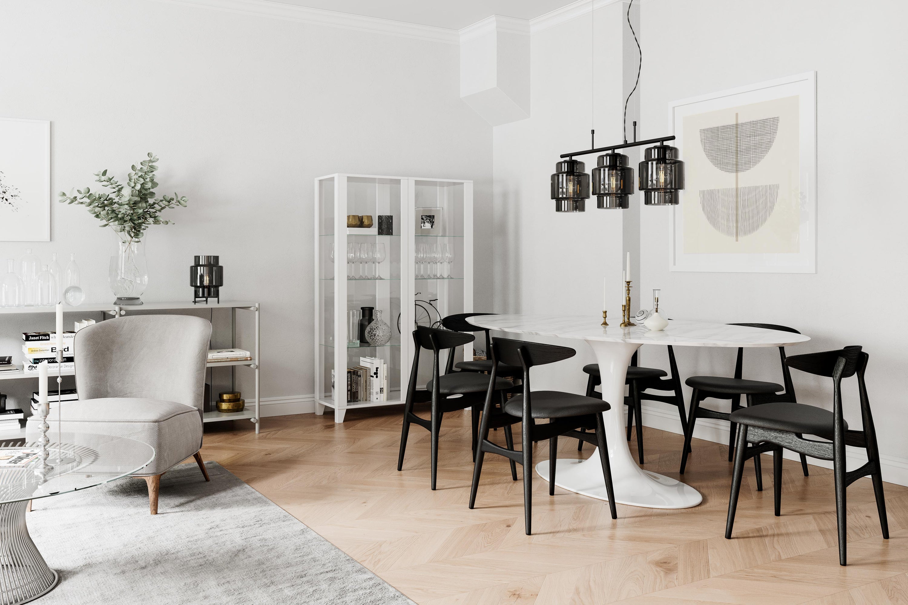 Ebbot 29cm pöytävalaisin savunharmaa