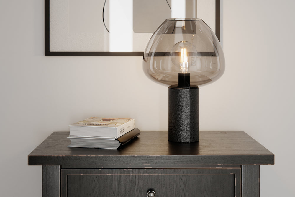 Cozy pöytävalaisin musta/harmaa