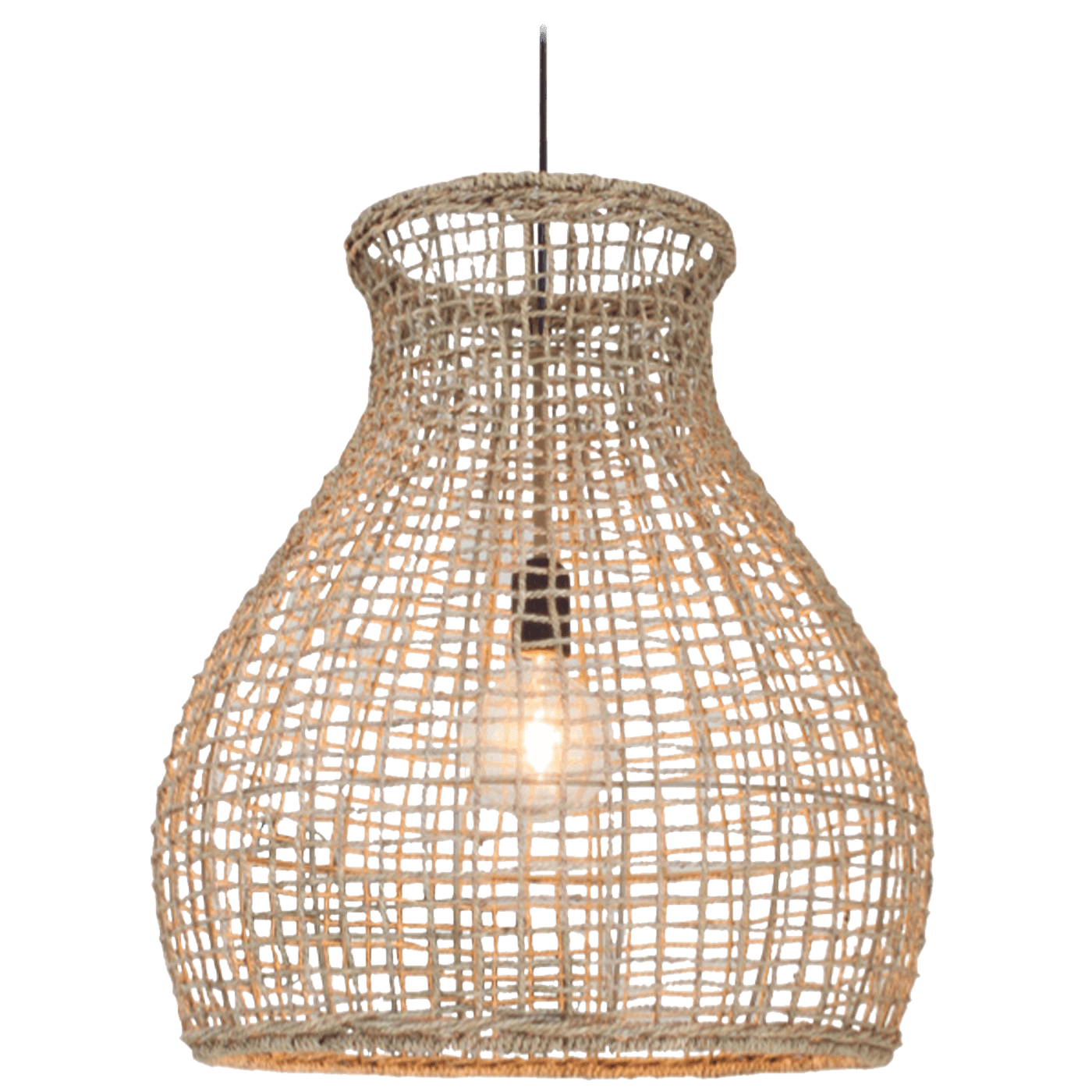 Seagrass taklampa beige