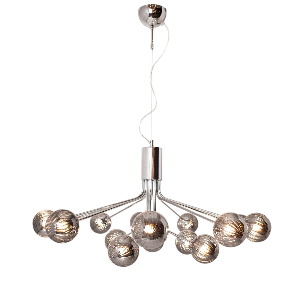 Galax 15-osainen riippuvalaisin kromattu/savunharmaa