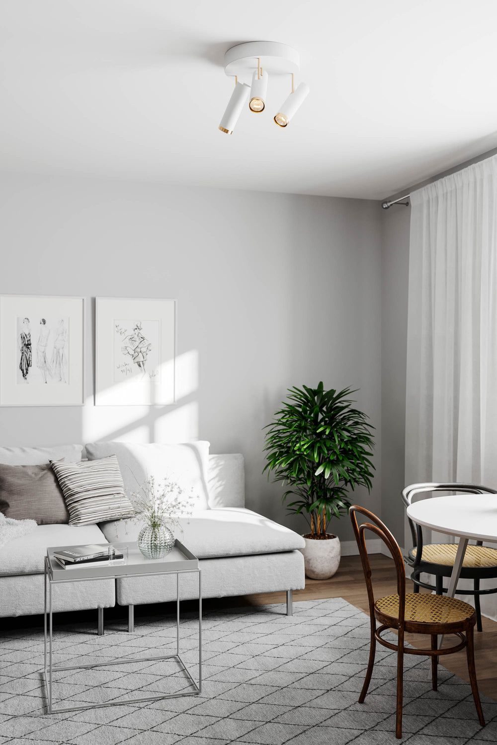 Puls 3-os kattospotti Musta