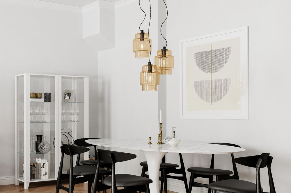 Ebbot 3-osainen riippuvalaisin savunharmaa