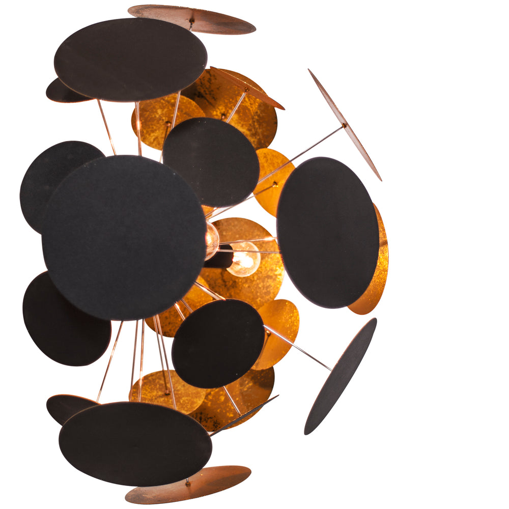 Planet vägglampa sandsvart