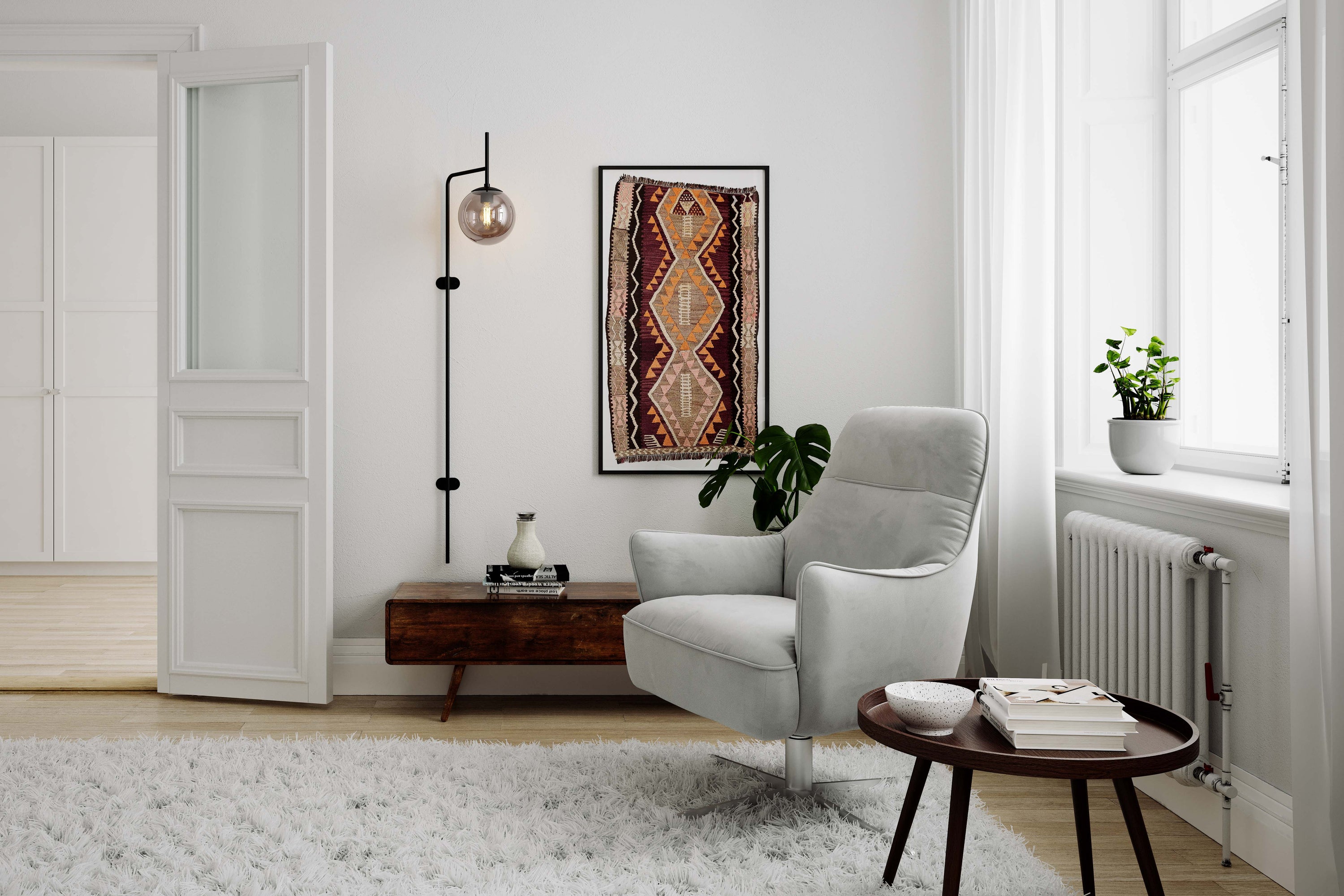Boyle XL seinävalaisin savunharmaa