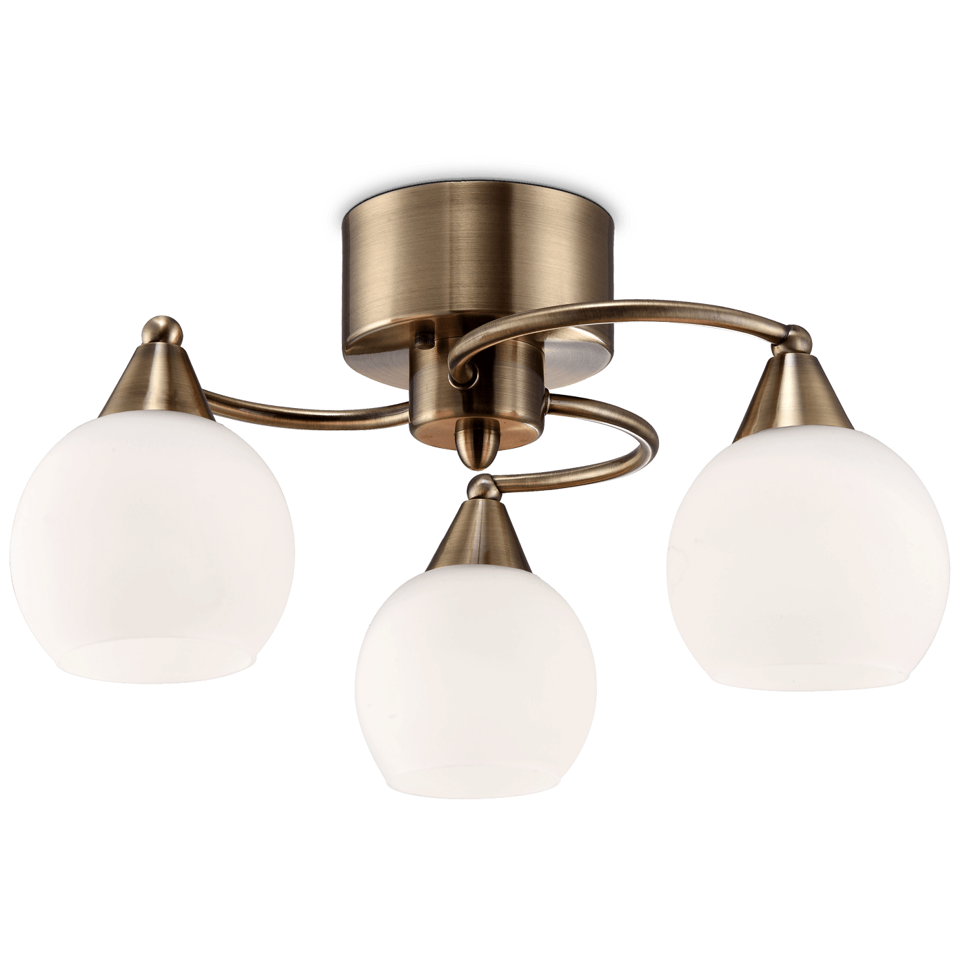 Iris 3-låg plafond antikmässing