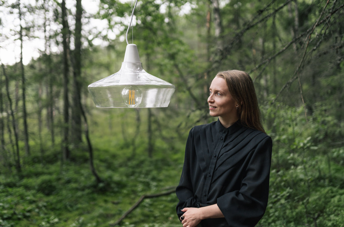 Laaka design-taklampa kopparfärgad