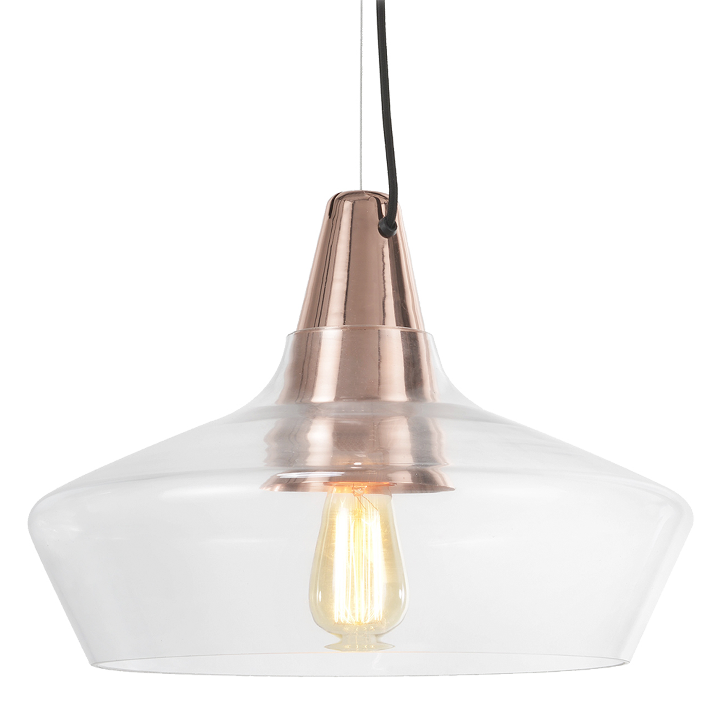 Laaka design-taklampa kopparfärgad