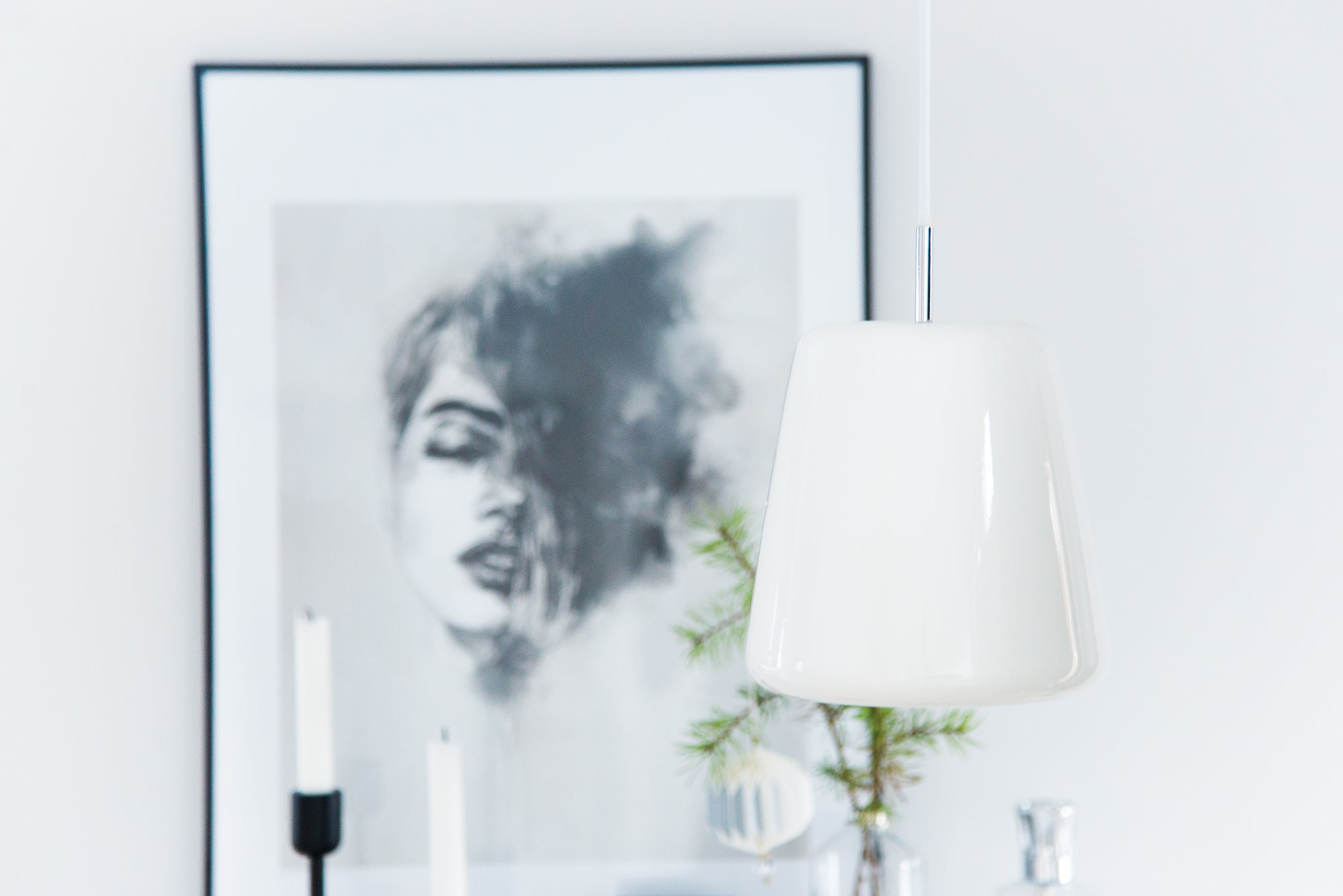 Selma design-taklampa vit