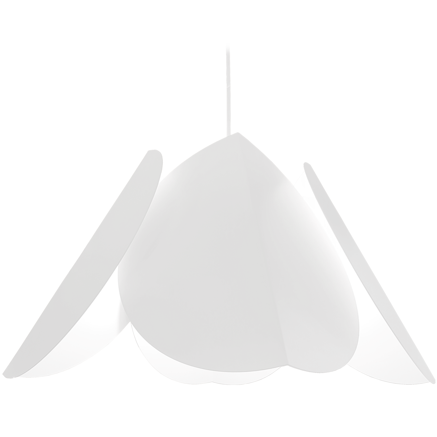 Lehmus l design-taklampa mattvit