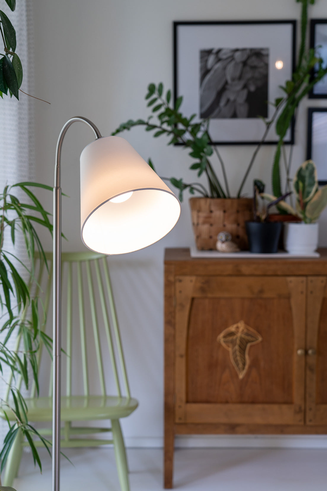 Cleo golvlampa antikmässing