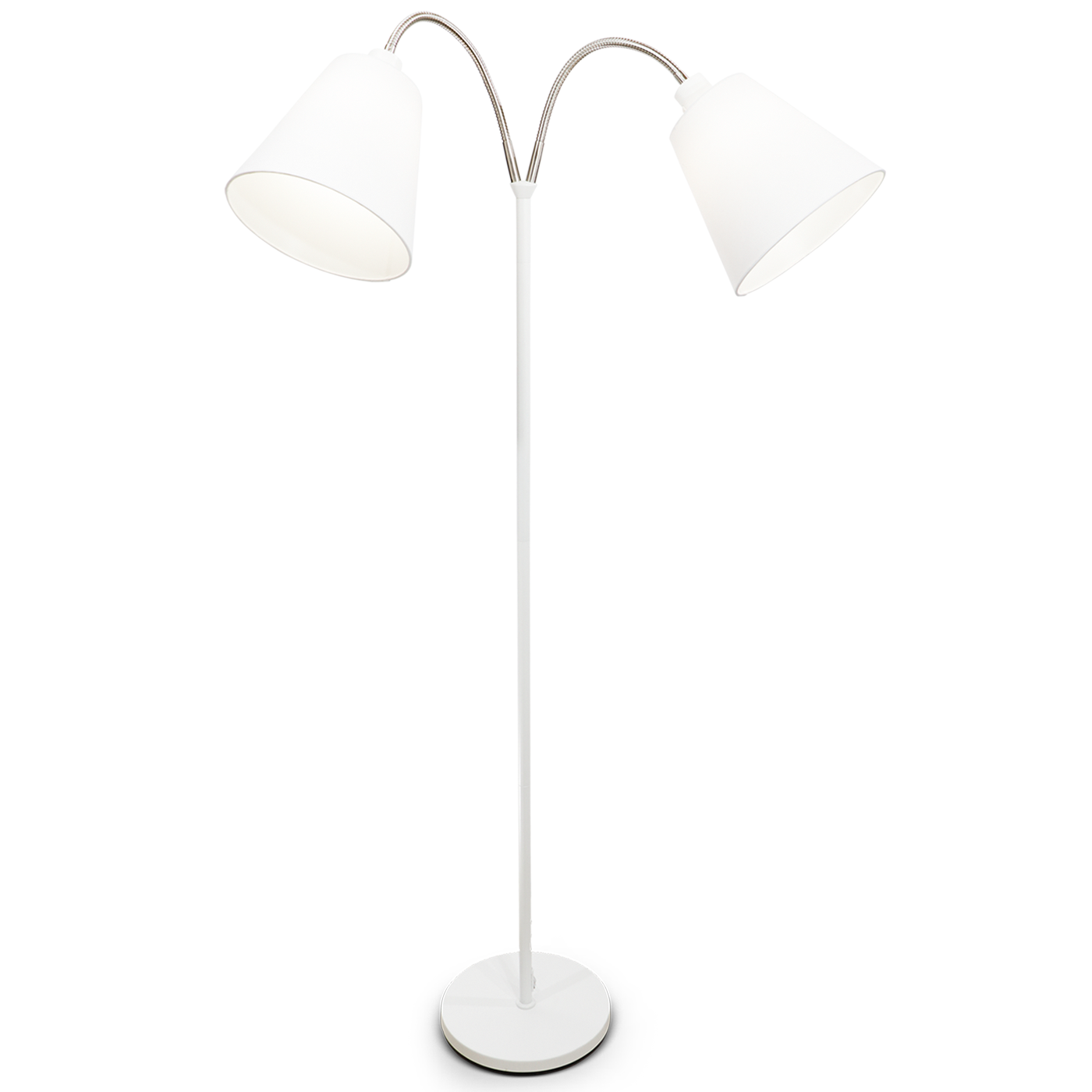 Cleo 2-låg golvlampa mattvit