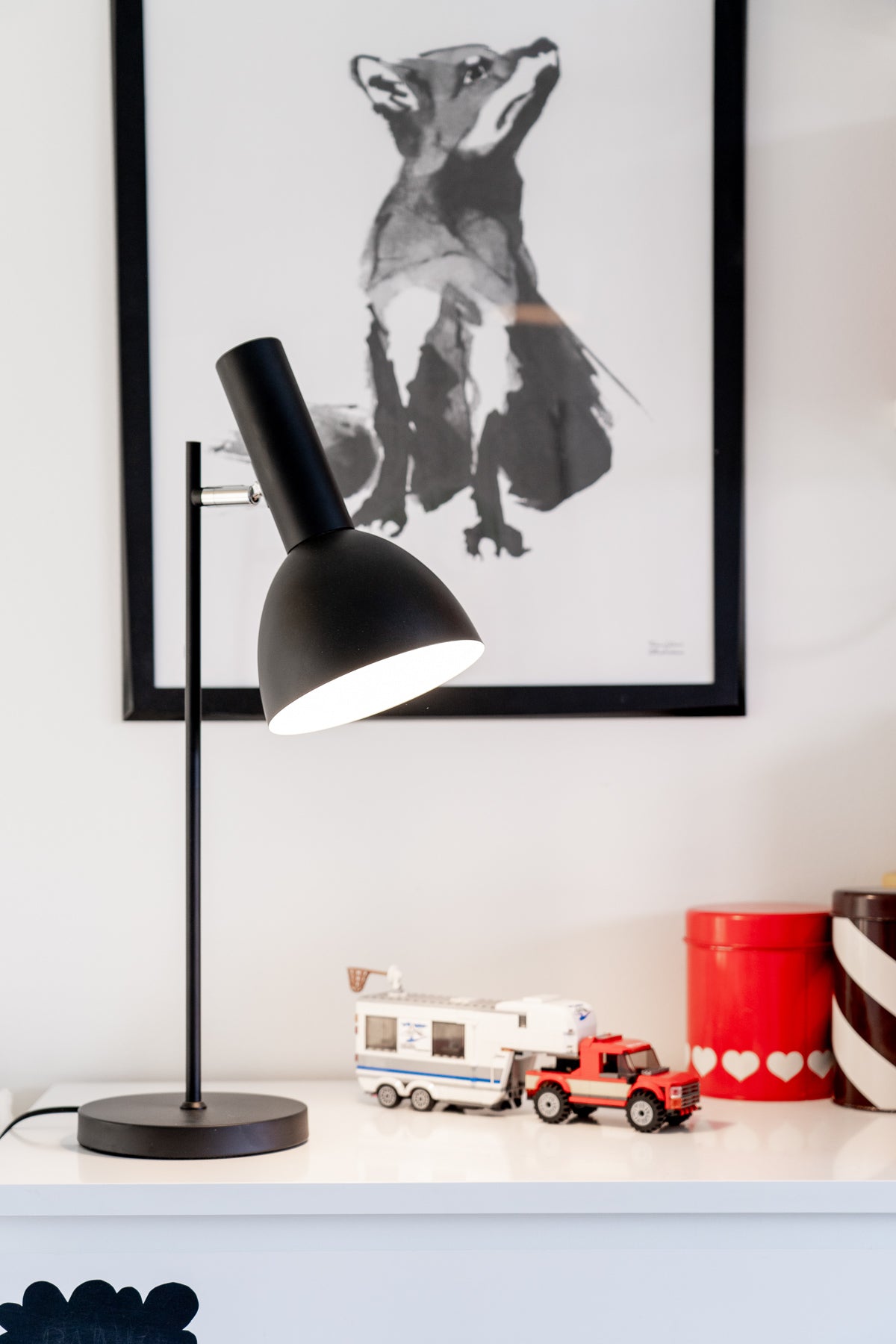 Jack bordslampa mattvit