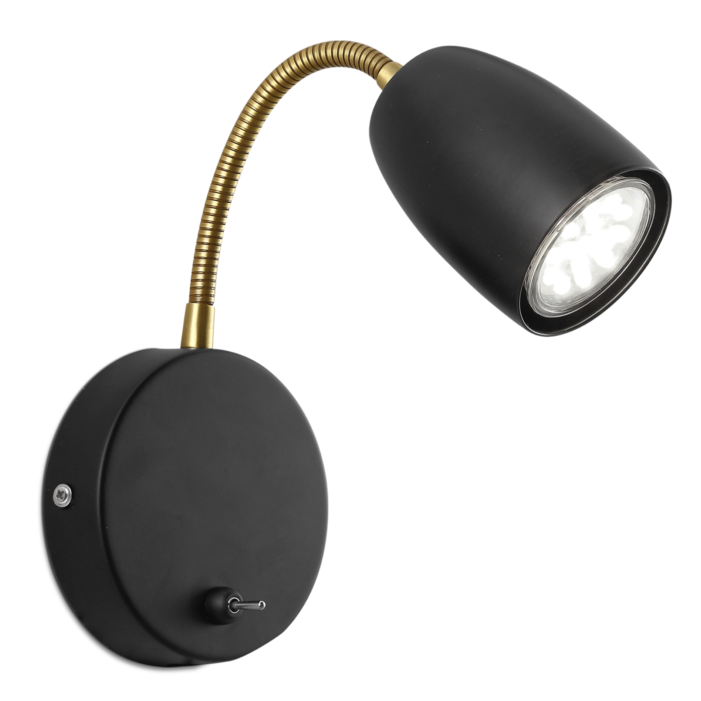 Colin 1-låg vägglampa mattsvart