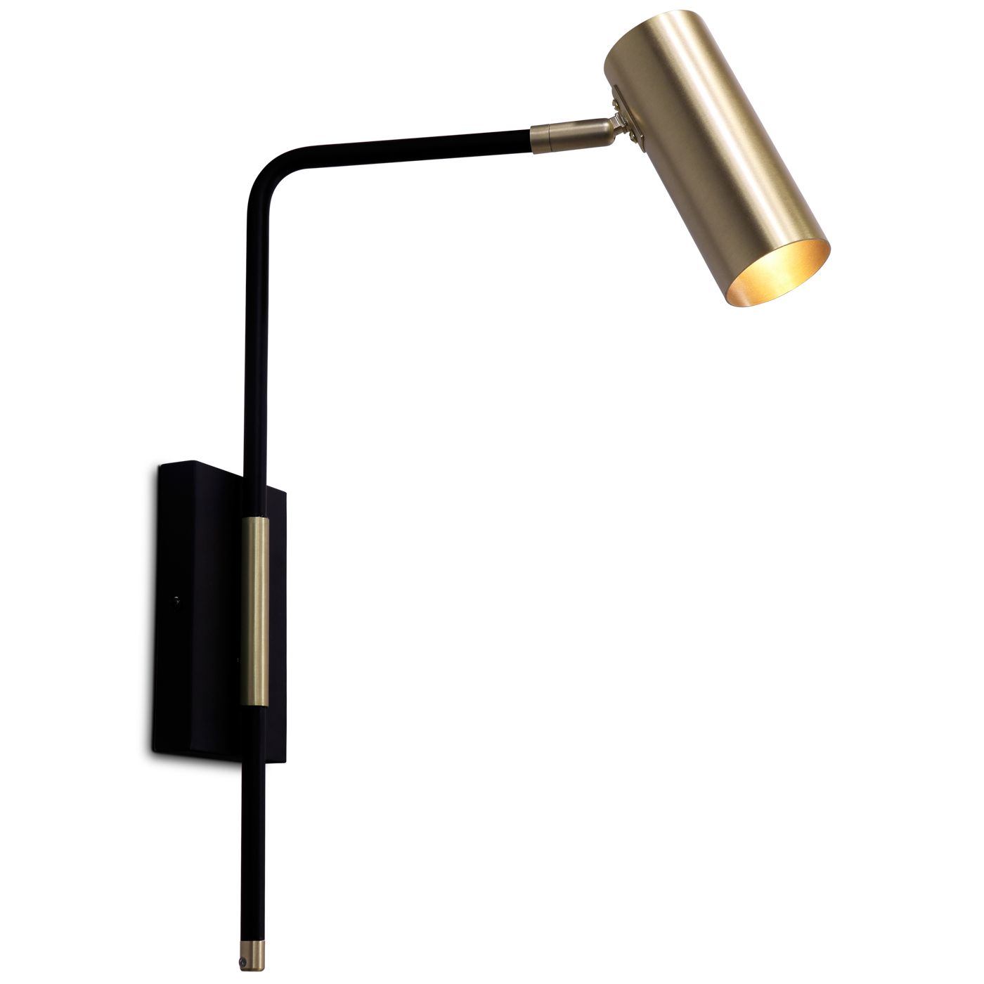 Arlon vägglampa mattsvart / borstad mässing