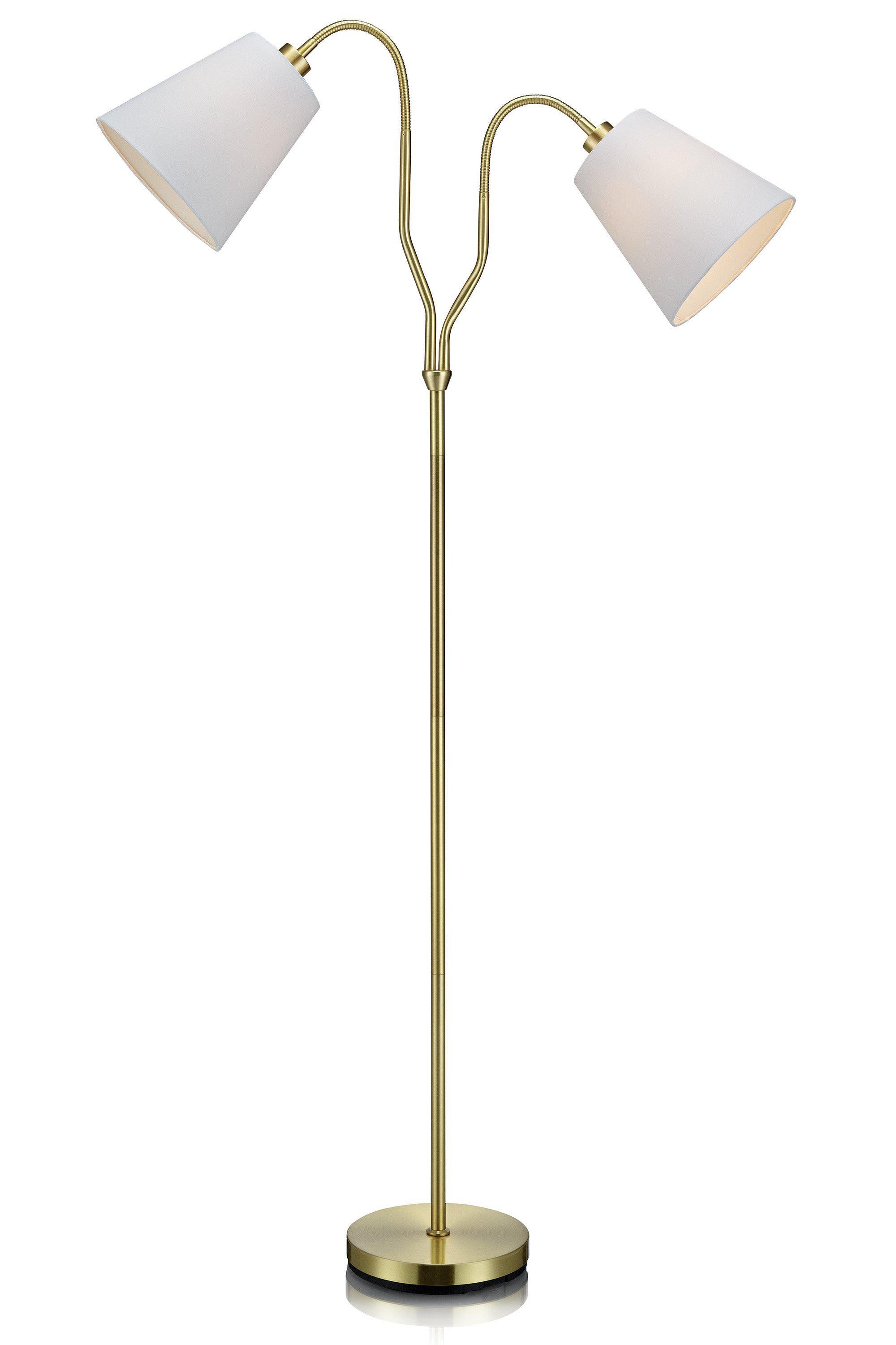 MODENA golvlampa 2L Brass/White