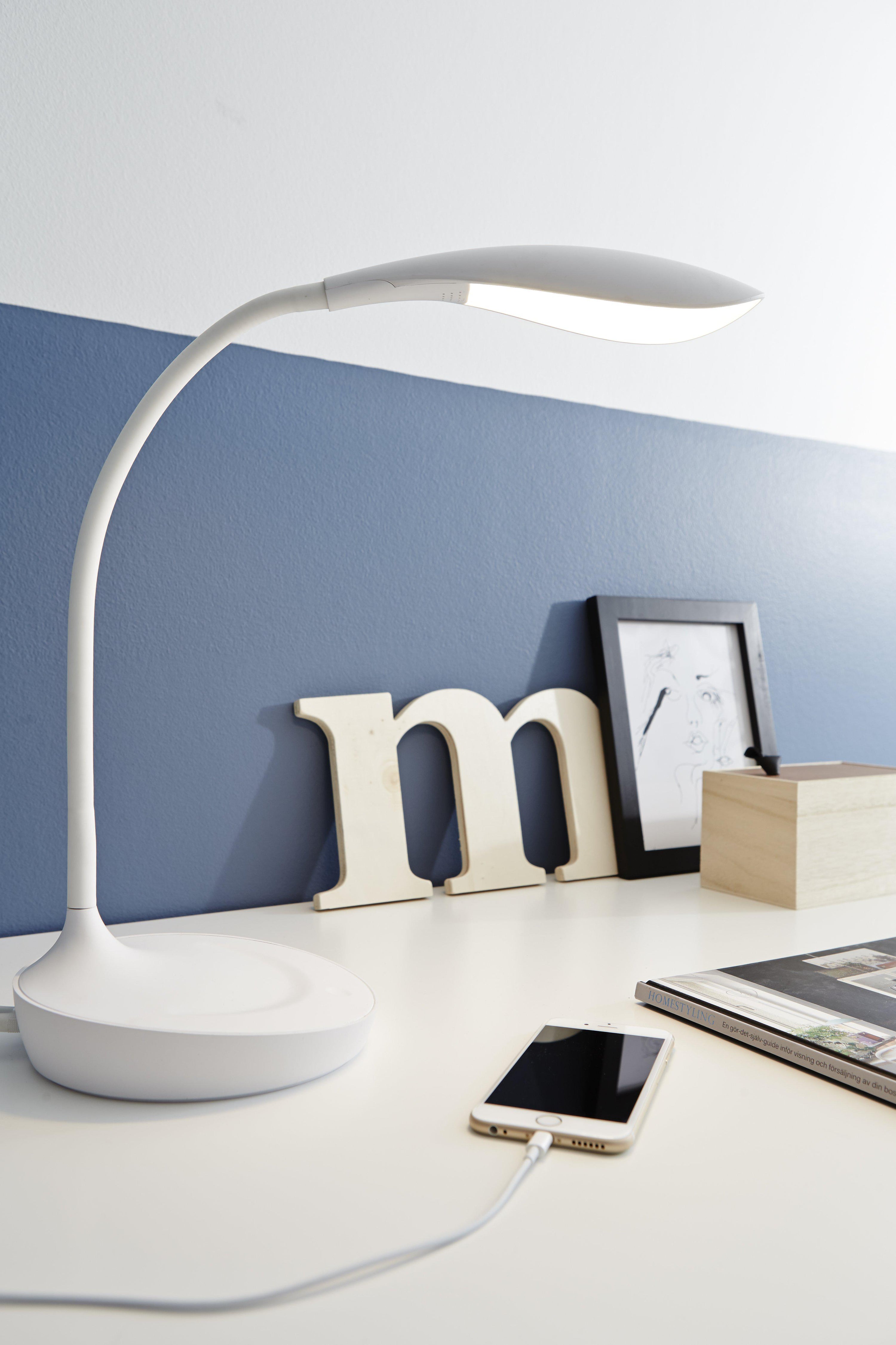 SWAN USB bordslampa 1L White