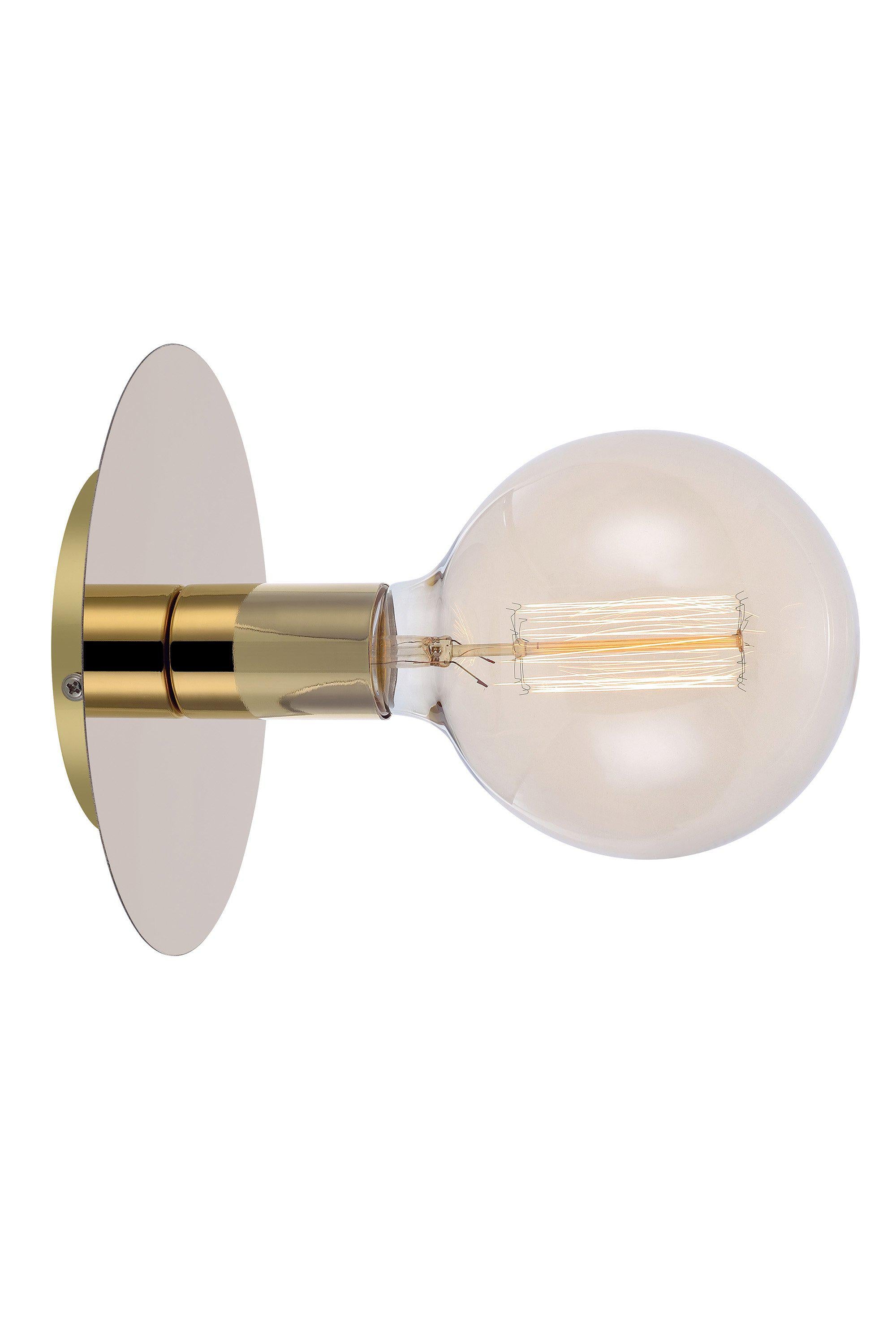DISC vägglampa/taklampa 1L Brass