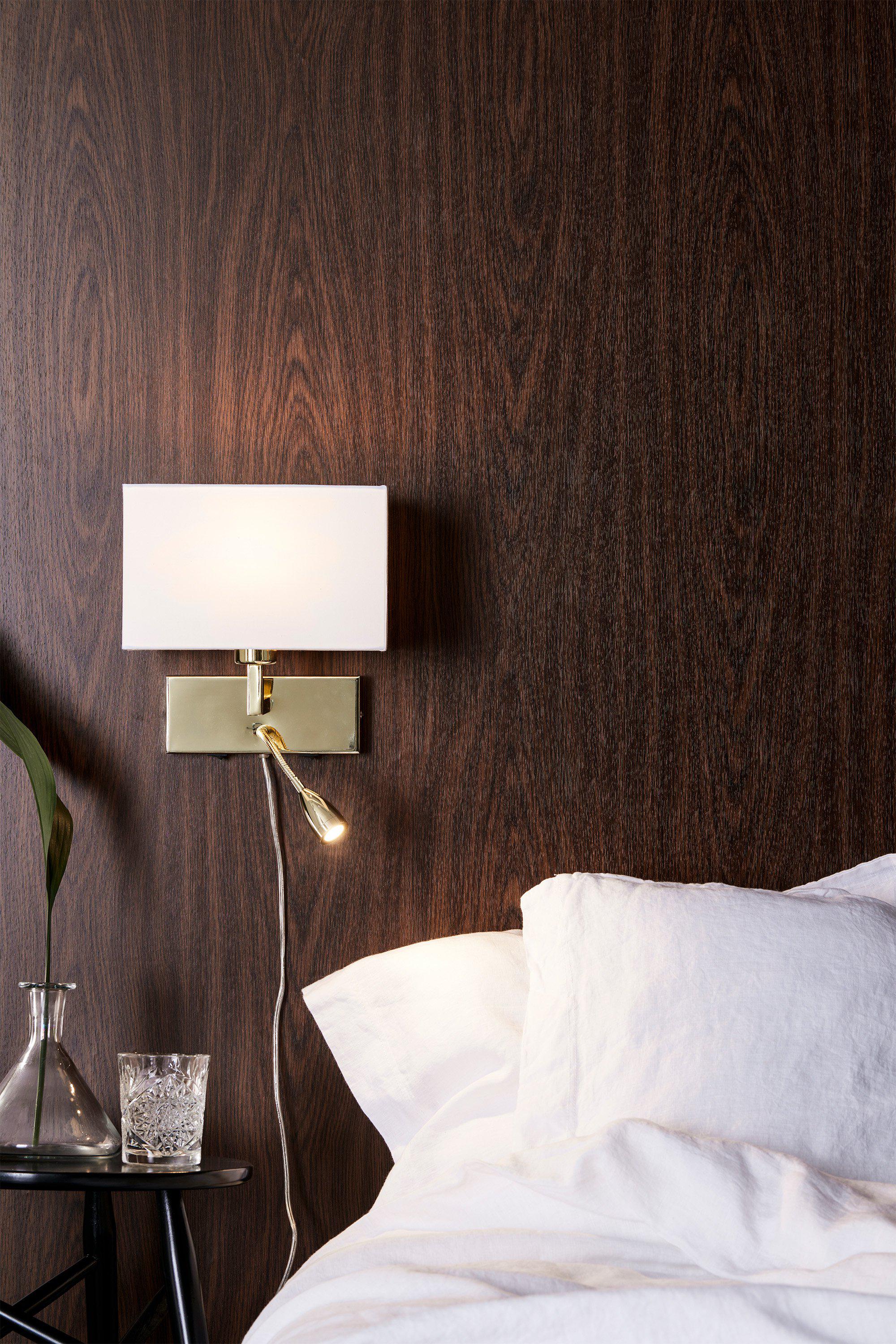 SAVOY vägglampa 2L Brass/White