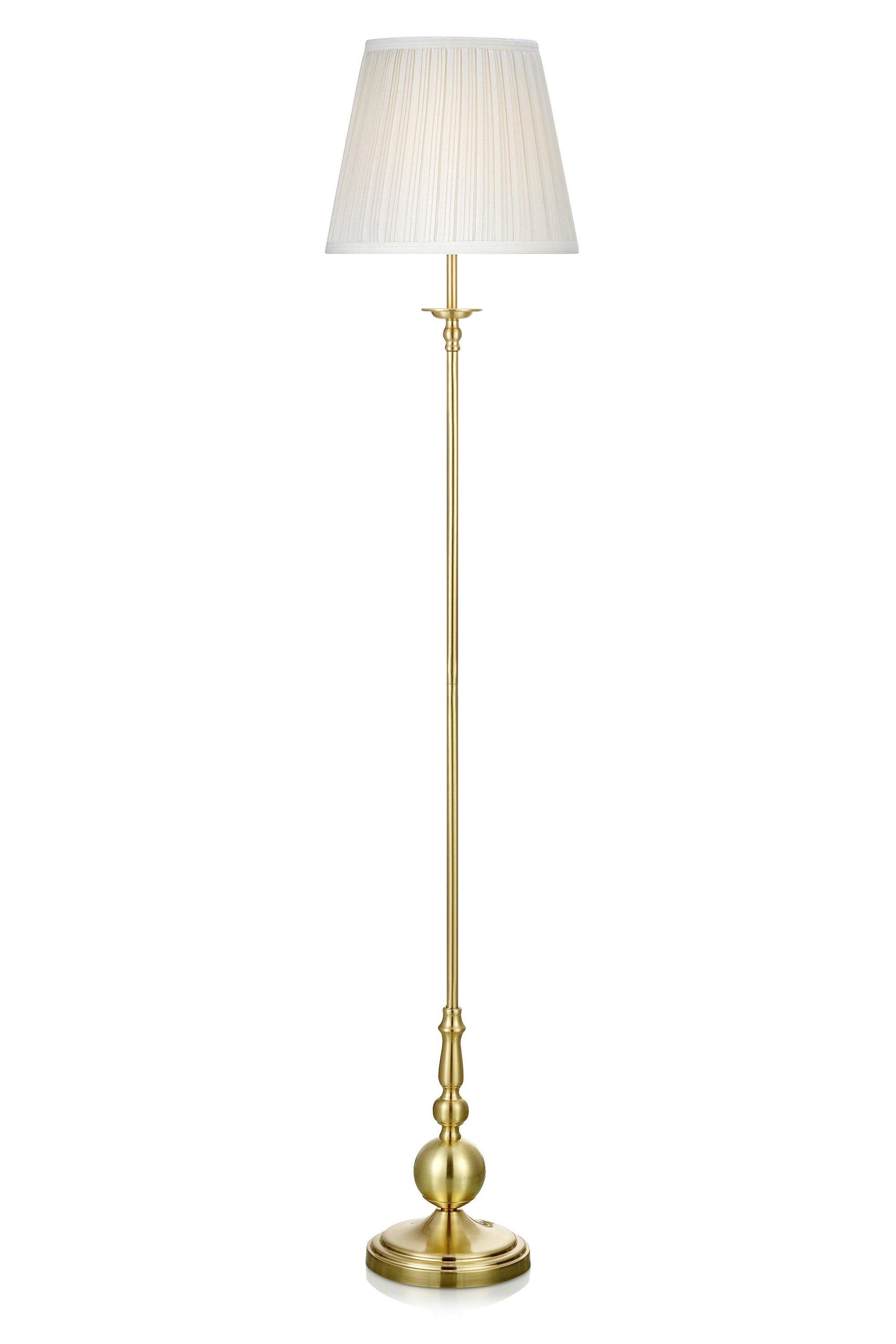 IMPERIA golvlampa 1L Brass/White