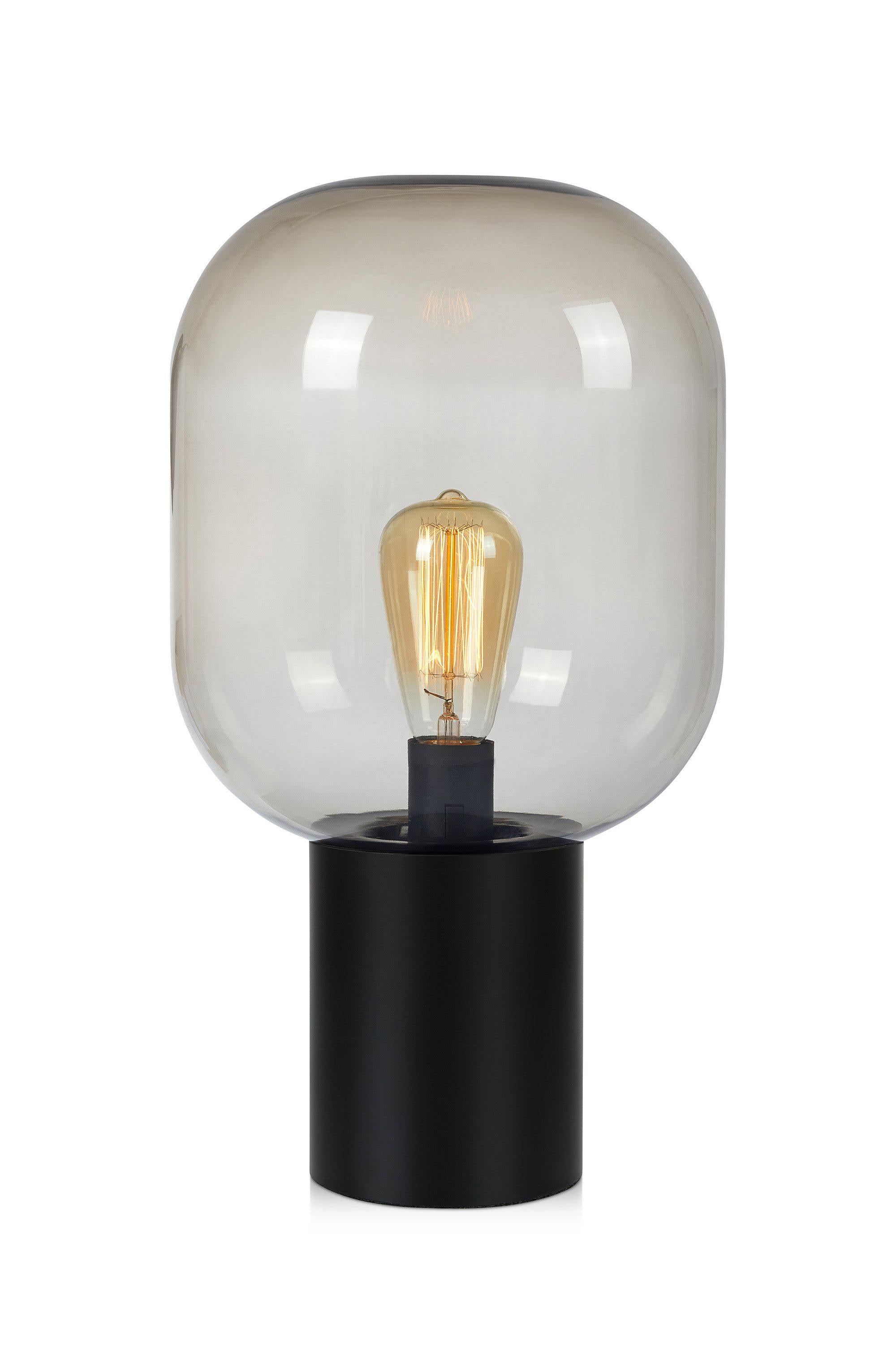 BROOKLYN bordslampa 1L 44cm Black/Smoke