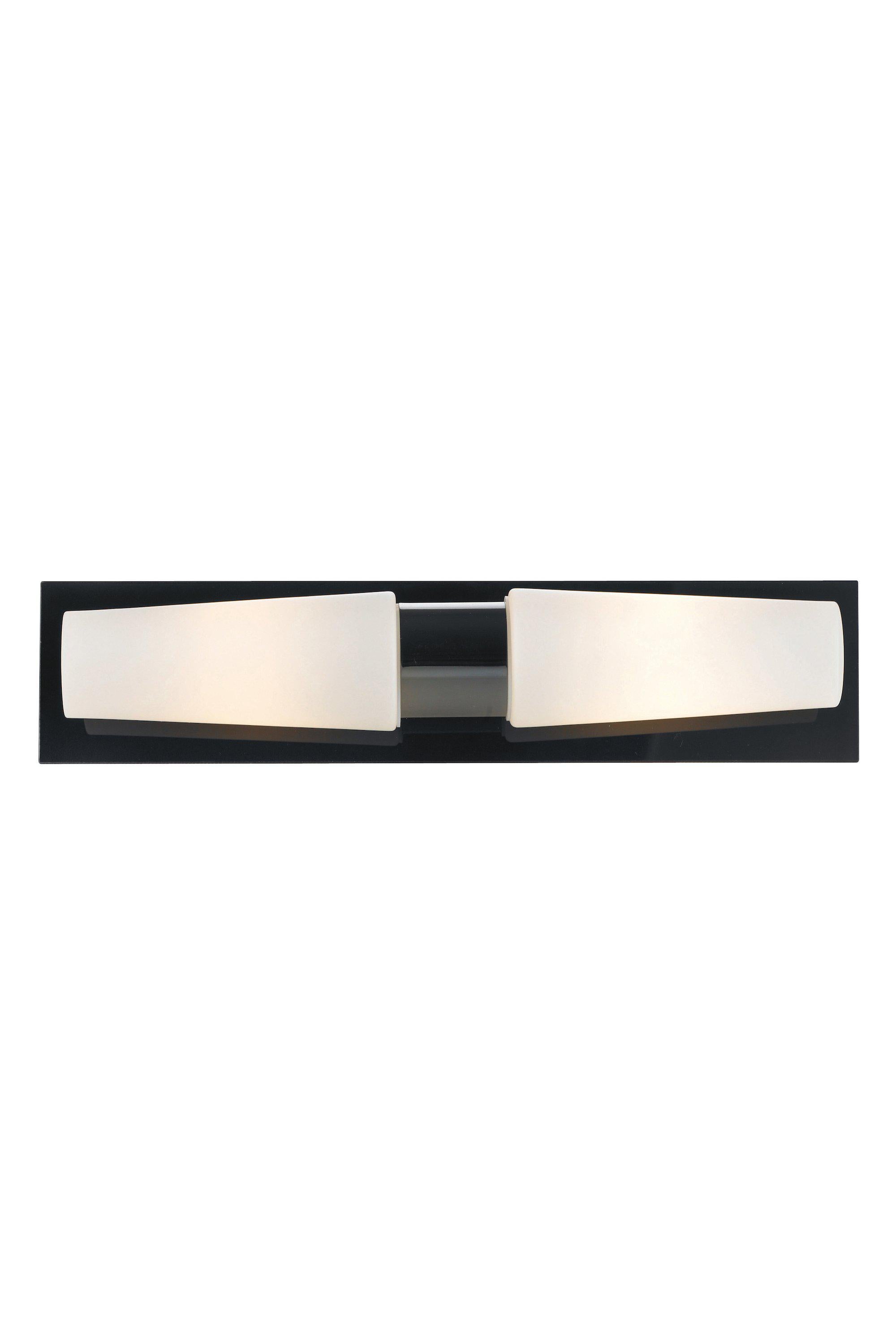 BRASTAD vägglampa 2L Black/White IP44