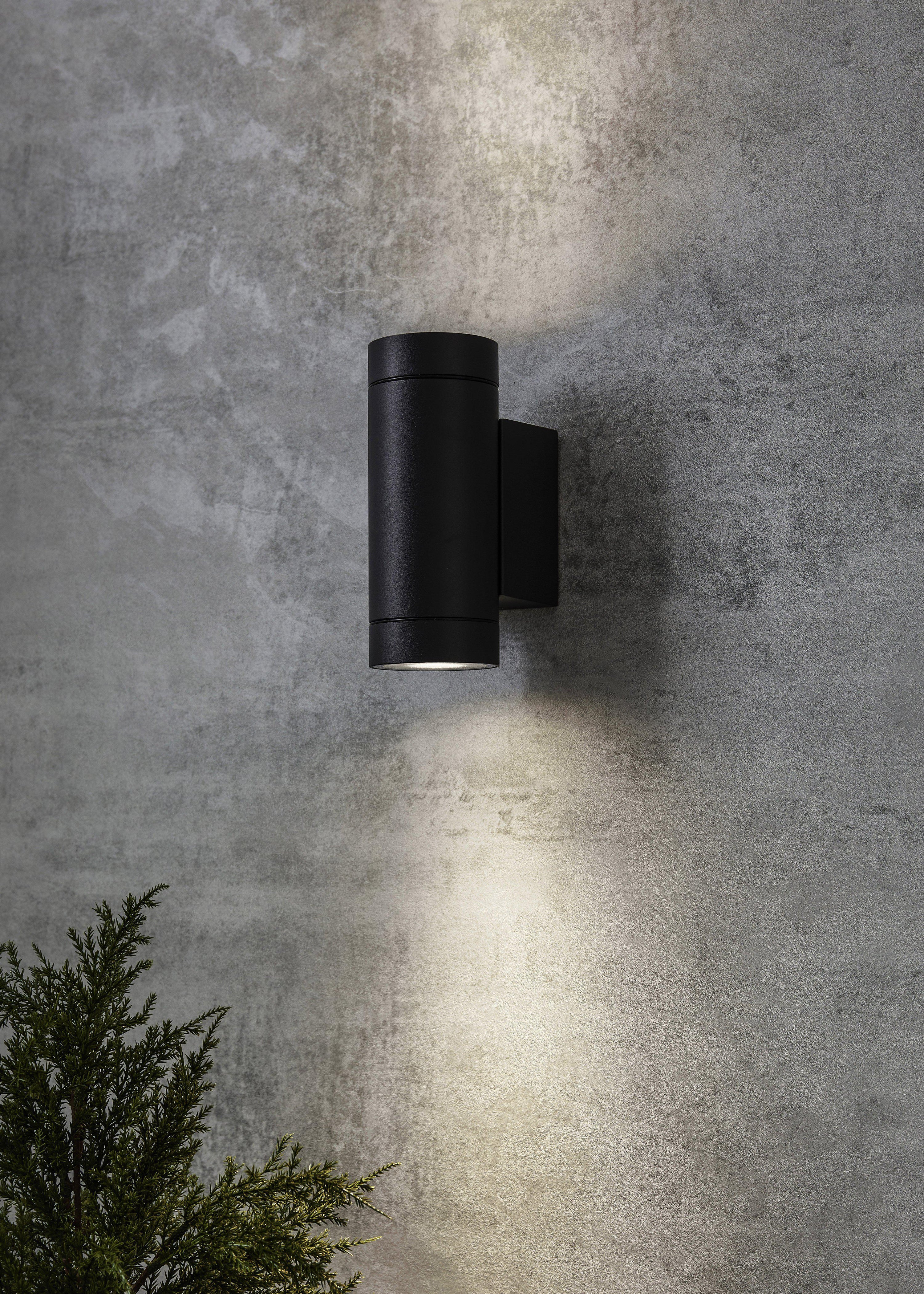 PIPE vägglampa 2L Black IP44