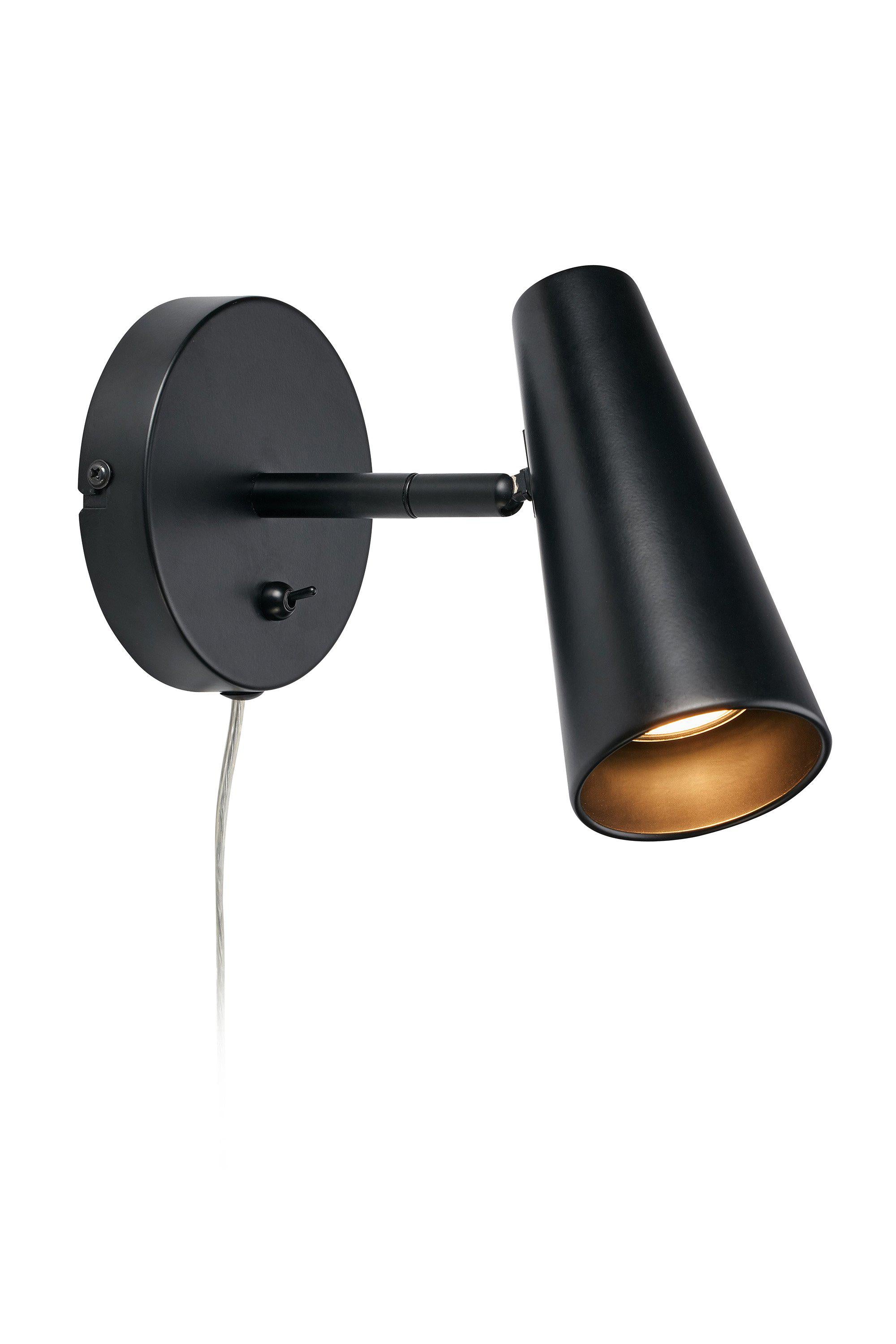 CREST vägglampa 1L Black