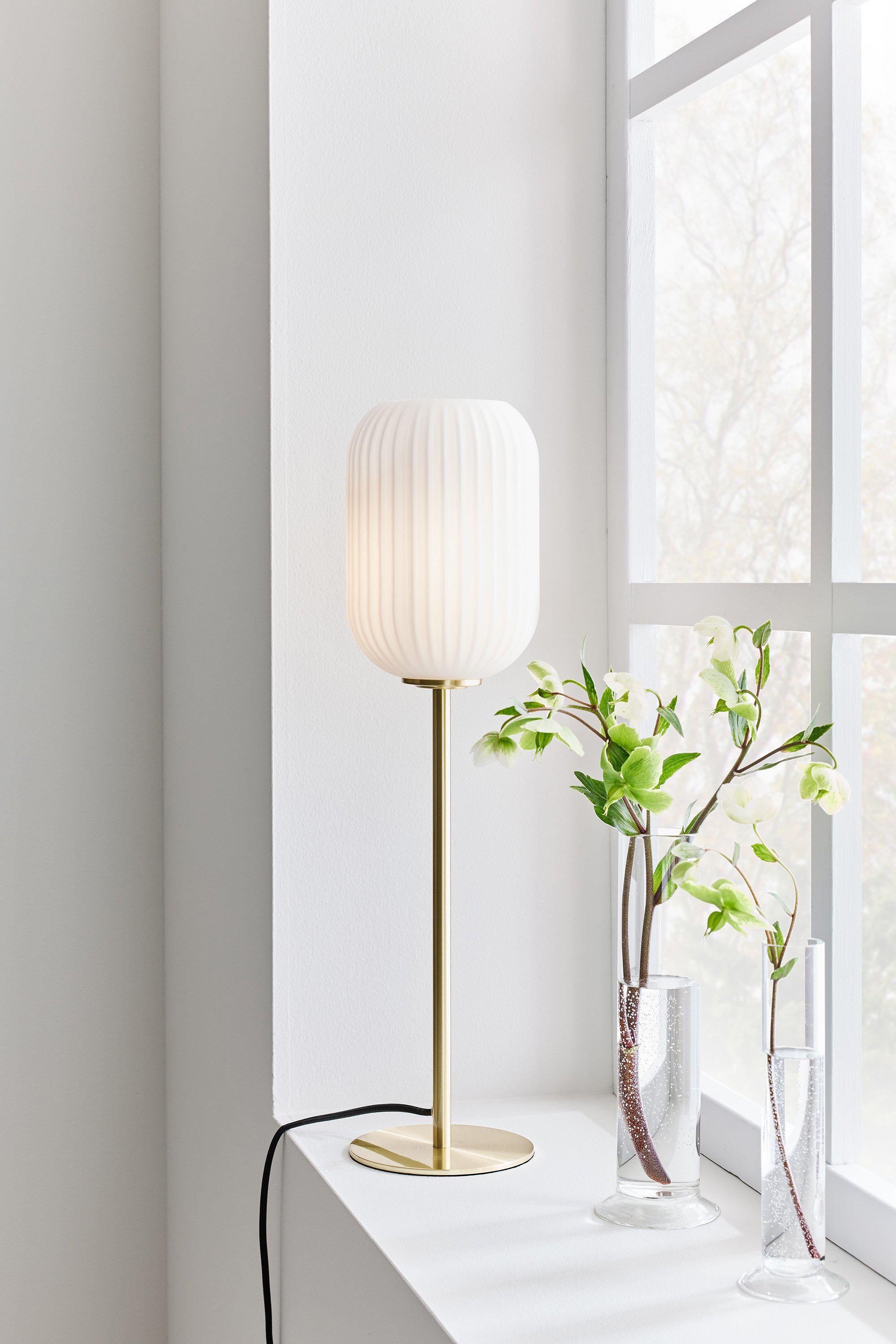 CAVA bordslampa 1L Brushed Brass/White