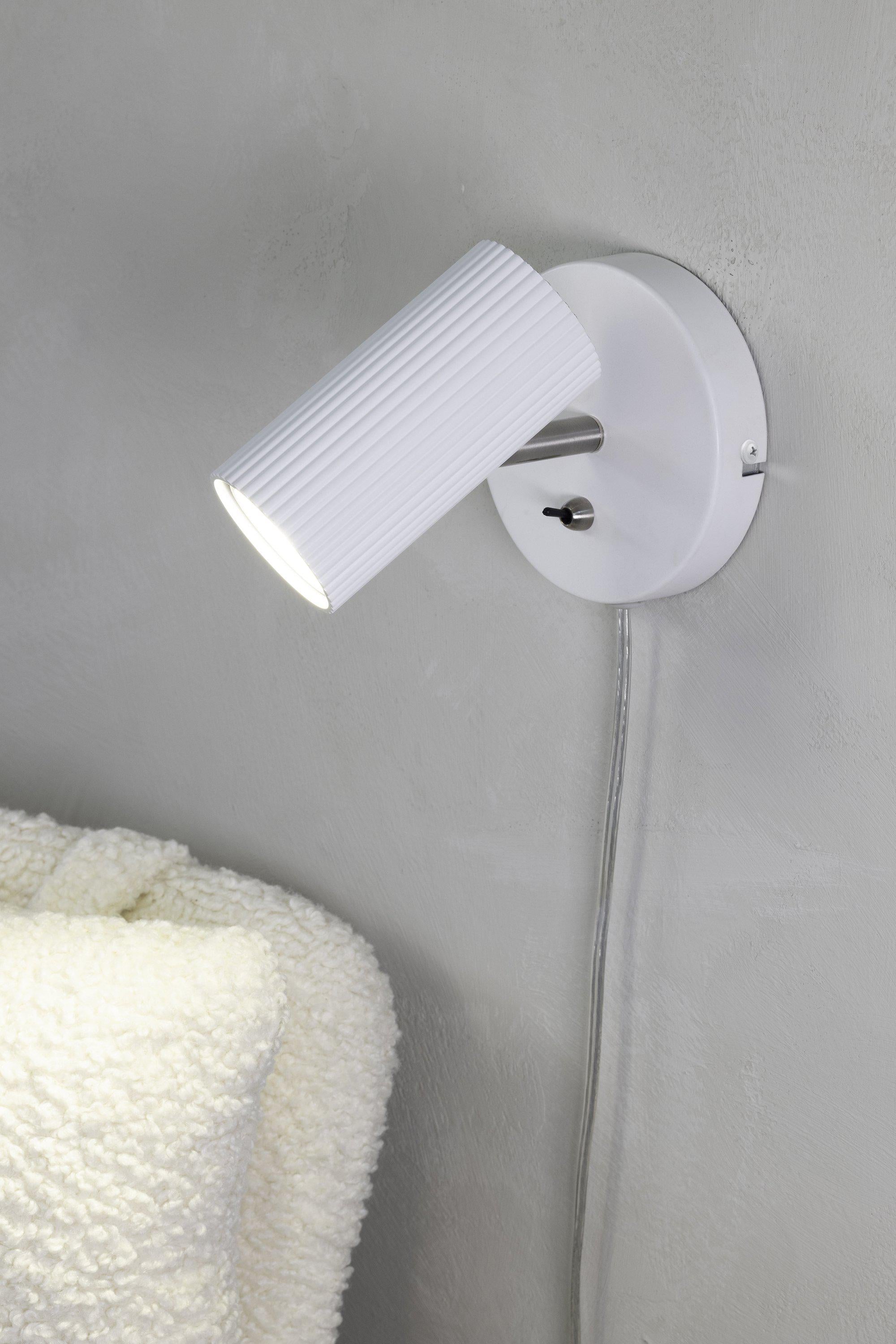 COSTILLA vägglampa 1L White/Satin Nickel
